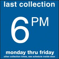COLLECTION BOX DECALS - 6:00 P.M.
