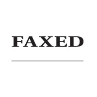 "Faxed" Black Pre-Inked Small Counter Stamp