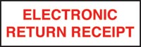 "Electronic Return Receipt" Pre-Inked Small Counter Stamp