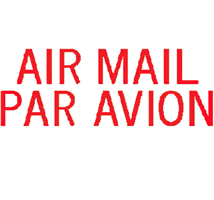 "Air Mail Par Avion" Pre-Inked Small Counter Stamp
