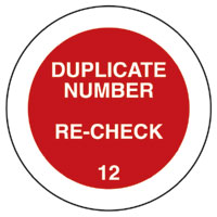 Duplicate Number Re-Check