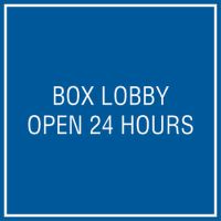 12" X 12"  "BOX LOBBY OPEN 24 HOURS"