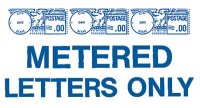 METERED LETTERS ONLY
