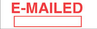 "E-Mailed" Pre-Inked Small Counter Stamp