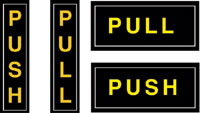 Door Safety Decal - Pull/Push