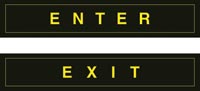 Door Safety Decal - Enter/Exit