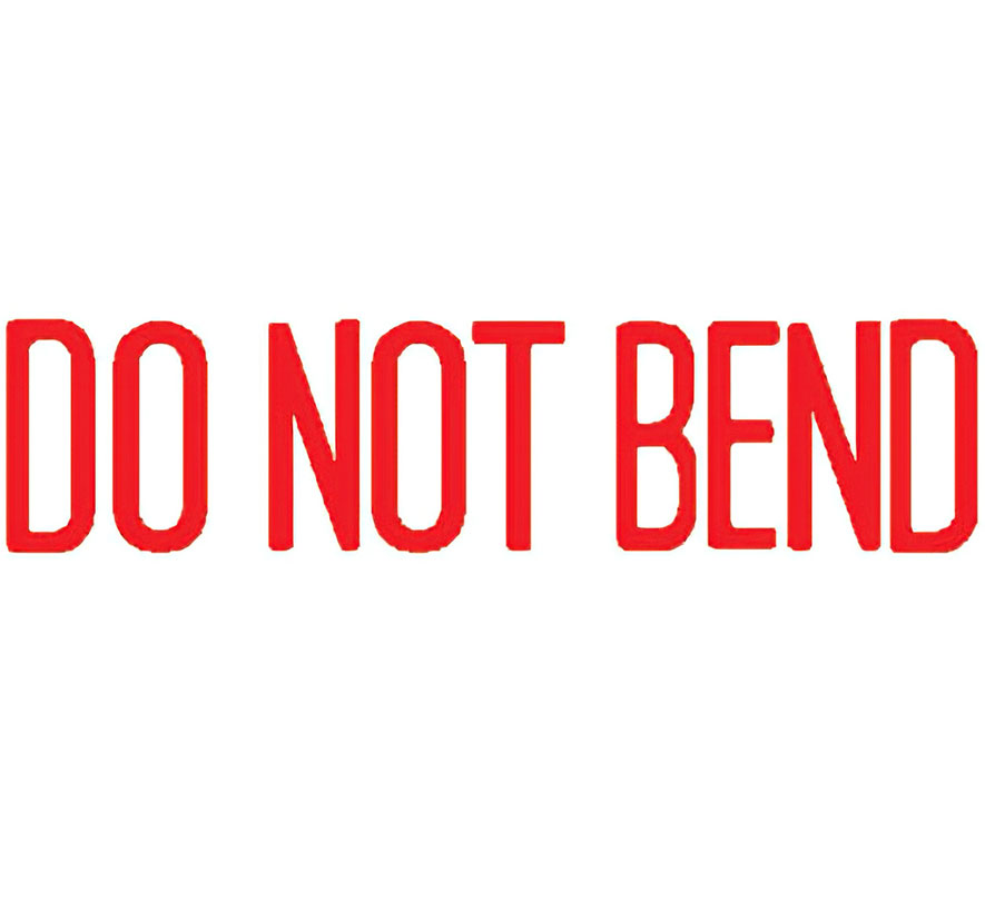 "Do Not Bend" Pre-Inked Small Counter Stamp