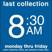 COLECTION BOX DECALS - 8:30 A.M.