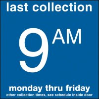 COLECTION BOX DECALS - 9:00 A.M.