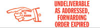 Undeliverable, Fwd Order Expired Pre-Inked Stamp