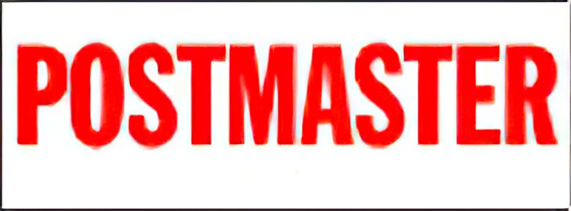 EA19,UPGRADE RUBBER STAMP- POSTMASTER