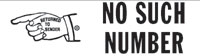 No Such Number Pre-Inked Stamp