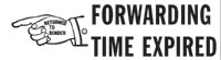 Forwarding Time Expired Pre-Inked Stamp