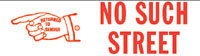 No Such Street Rubber Stamp