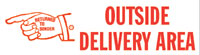 Outside Delivery Area Rubber Stamp