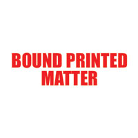 "Bound Printed Matter" Pre-Inked Small Counter Stamp