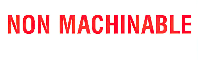 N10-142 NON MACHINABLE PREINKED STAMP