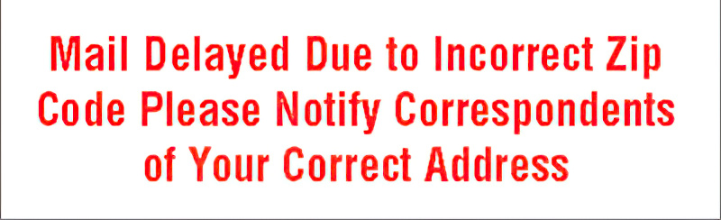 N10-303 MAIL DELAY DUE TO..... STAMP