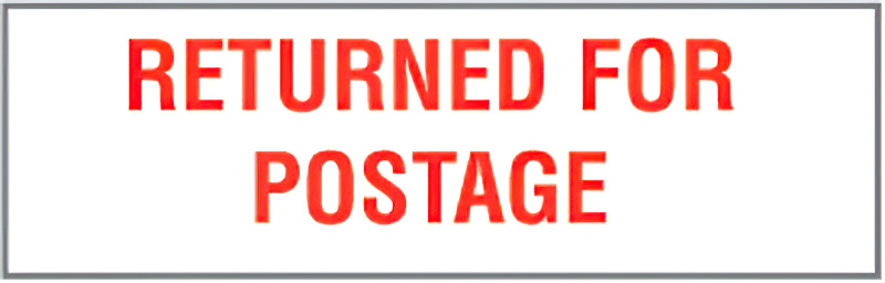 EA07,UPGRADE RUBBER RETURNED FOR POSTAGE