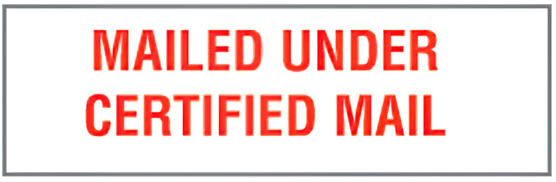 EA07,UPGRADE RUBBER MAILED UNDER CERTIFI