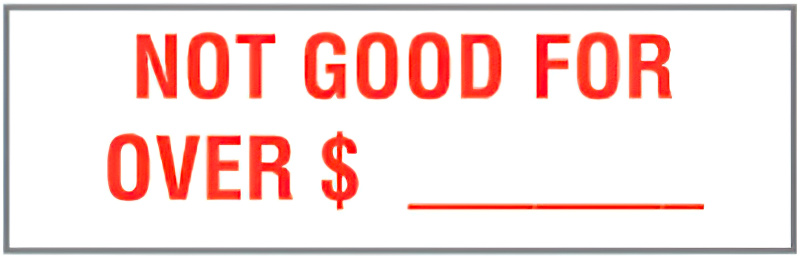 EA07,UPGRADE RUBBER STAMP NOT GOOD FOR O