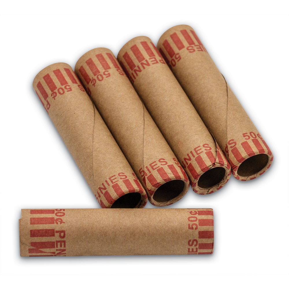 Cartridge Coin Wrappers - 50 pennies (1,000)