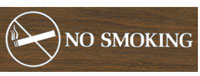WOOD GRAIN INTN'L SYMBOL SIGN-NO SMOKING