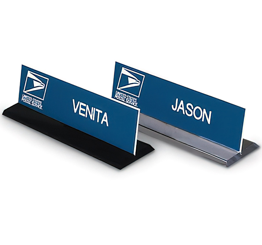 8" x 2" Desk Nameplate in Clear Acrylic Holder