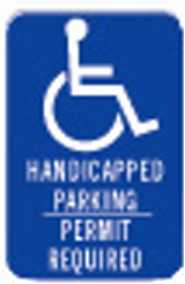 12" x 18" Handicap Parking Permit Required Sign