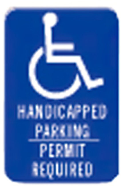 12" x 18" Handicap Parking Permit Required Sign