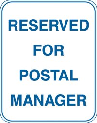12X18 RESERVED FOR POSTAL MANAGER