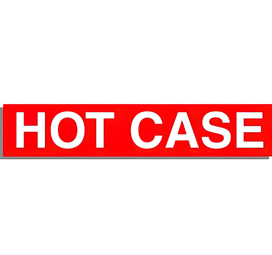 Red "Hot Case" Decal