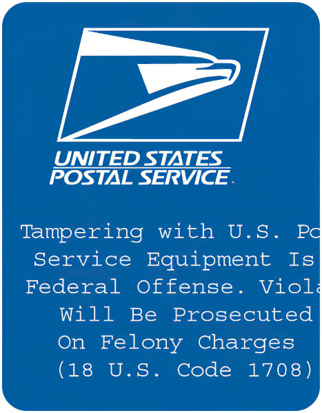 8"X10", TAMPERING WITH USPS EQUIP