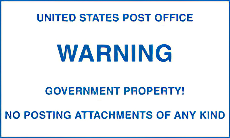 6"X10",WARNING GOVERNMENT PROPERTY