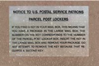 18"x24" Parcel Locker Directional Sign