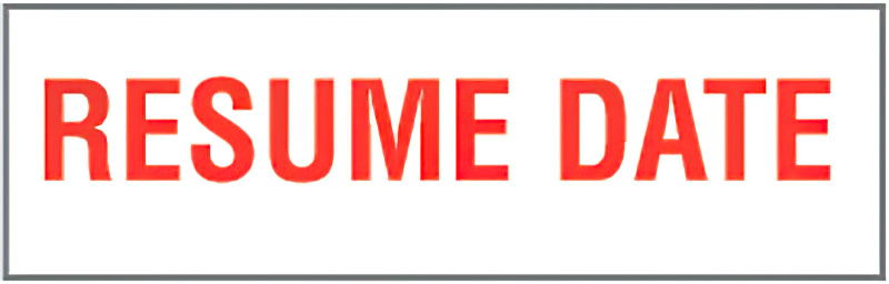 EA07,UPGRADE RUBBER STAMP RESUME DATE