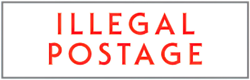 EA07,UPGRADE RUBBER STAMP ILLEGAL POSTAG