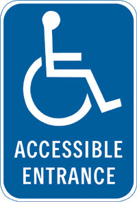 12" x 18" Accessible Entrance Sign