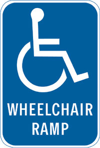 12" x 18" Wheelchair Ramp Sign
