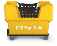"CFS Mail Only" Yellow Container Truck