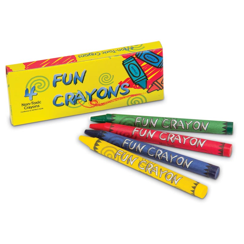 Crayons (Red, Blue, Yellow, and Green)