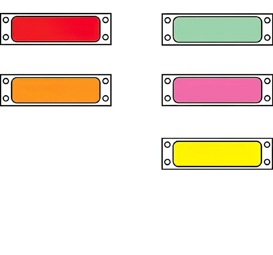 1" Flourescent Pinfeed Labels