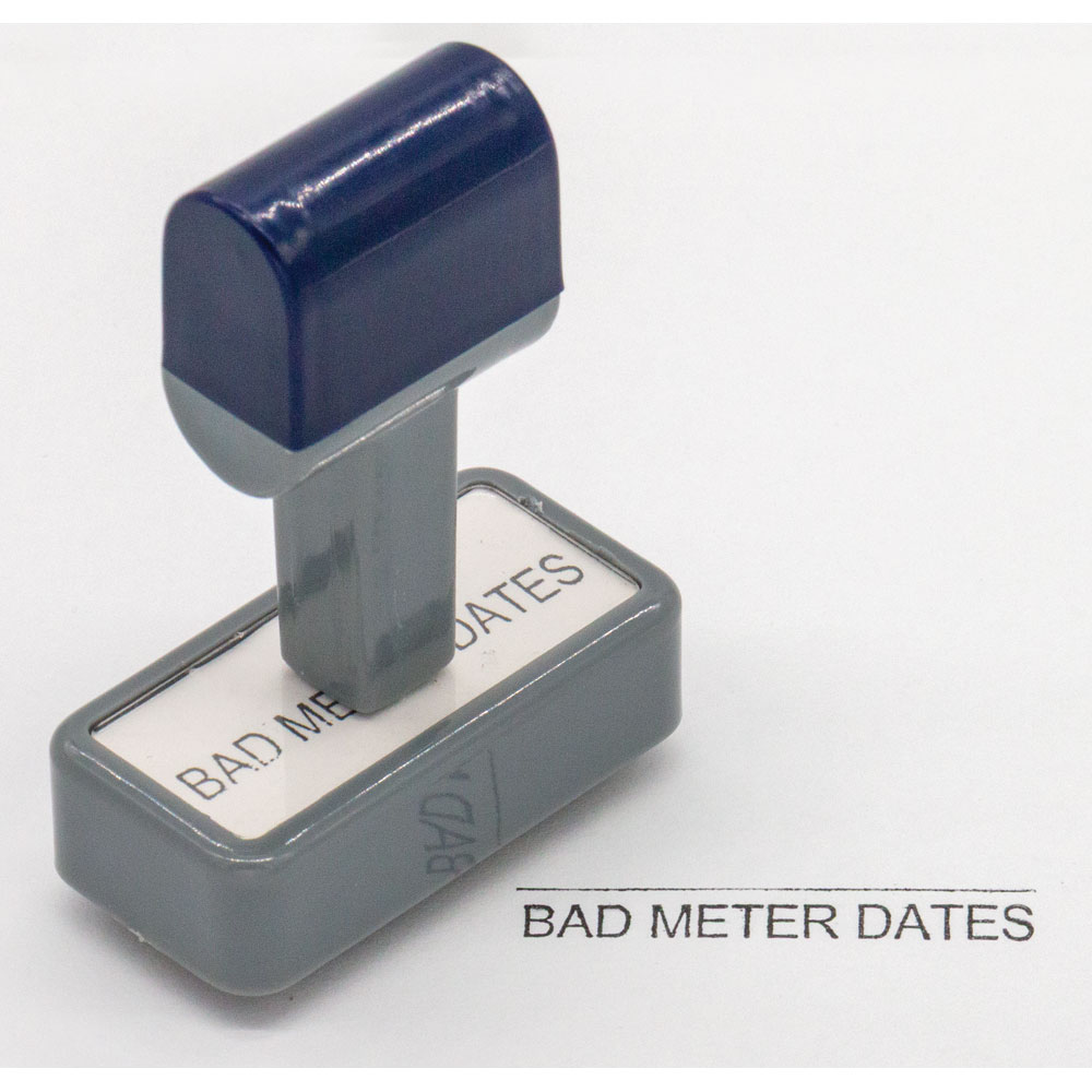 EA07,UPGRAGE RUBBER STAMP,"BAD METER DAT