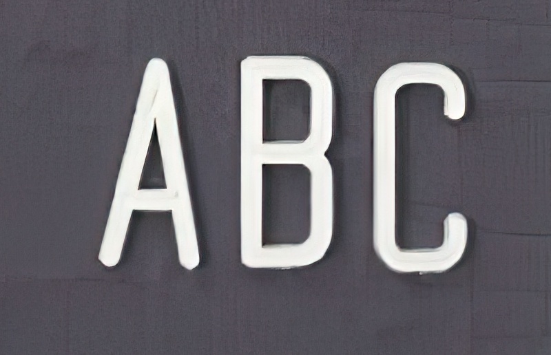 Tabless Letters;1.5";164 Characters/Set