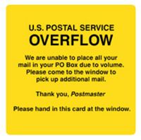 P.O. Box Overflow Card 5.25x5.25