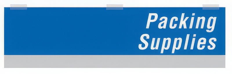 Slatwall Signage, 5"x10 1/2", 'Packing Supplies'