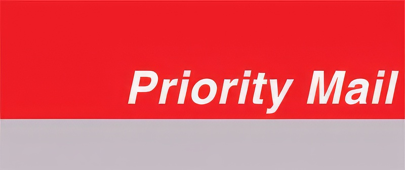 Slatwall Signage, 5"x10 1/2", "Priority Mail"