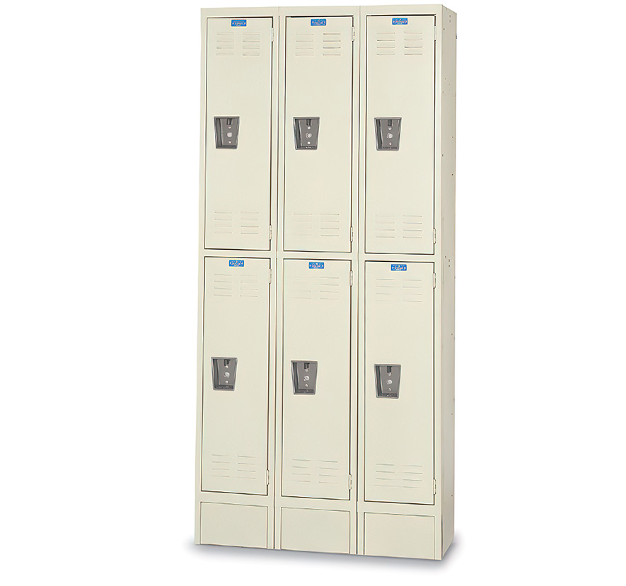 Double Tier Premium Lockers (3 Wide) - 12" x 12" x 36"