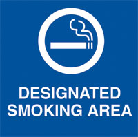 Signage, Informational, Designated Smoki