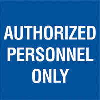 Signage, Informational, Authorize Person